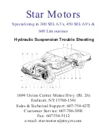 Preview for 1 page of Mercedes-Benz 300 SEL 6.3 Hydraulic Suspension Trouble Shooting