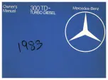 Mercedes-Benz 300 TD 123 T 1983 Owner'S Manual preview