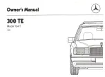 Preview for 3 page of Mercedes-Benz 300 TE 124 T 1988 Owner'S Manual