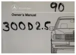 Mercedes-Benz 300D 2.5 1990 Owner'S Manual preview