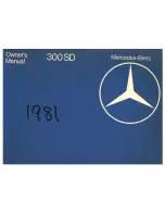 Mercedes-Benz 300SD 1981 Owner'S Manual preview