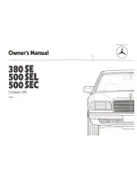 Preview for 3 page of Mercedes-Benz 380 SE 1984 Owner'S Manual