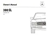 Preview for 3 page of Mercedes-Benz 380 SL 1984 Owner'S Manual