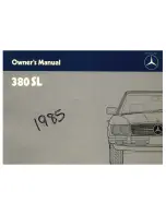 Предварительный просмотр 1 страницы Mercedes-Benz 380 SL 1985 Owner'S Manual