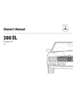 Предварительный просмотр 3 страницы Mercedes-Benz 380 SL 1985 Owner'S Manual