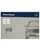 Preview for 1 page of Mercedes-Benz 420 SEL 1988 Owner'S Manual