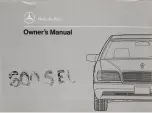 Mercedes-Benz 600 SEL 1993 Owner'S Manual preview