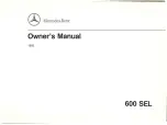 Предварительный просмотр 3 страницы Mercedes-Benz 600 SEL 1993 Owner'S Manual