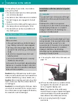 Предварительный просмотр 14 страницы Mercedes-Benz BABY-SAFE plus II Operating Instructions Manual