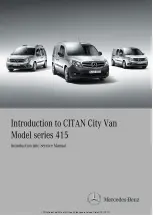 Preview for 1 page of Mercedes-Benz Citan 2012 Introduction Into Service Manual