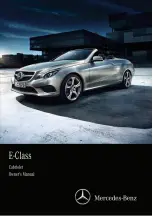 Предварительный просмотр 2 страницы Mercedes-Benz E-Class Cabriolet 2015 Owner'S Manual