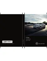 Mercedes-Benz E-Class Cabriolet Operator'S Manual preview