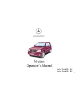 Mercedes-Benz Light Truck ML 430 Operator'S Manual preview