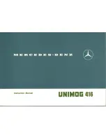 Mercedes-Benz Unimog 416 1976 Instruction Manual preview