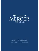 Preview for 1 page of MERCER BRIGADIER CHRONOGRAPH Owner'S Manual