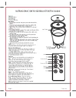 Preview for 1 page of MERCHSOURCE ULTRASONIC DIFFUSER BLUETOOTH Manual