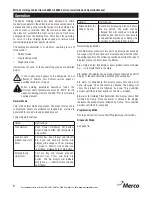 Preview for 8 page of Merco MHC-22 Service, Installation And Operation Manual