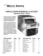 Merco RT-2AR Parts & Service Manual preview