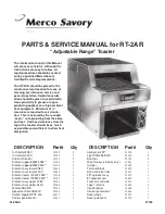 Предварительный просмотр 1 страницы Merco RT-2AR Parts & Service Manual