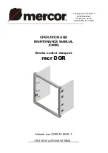 mercor mcr DOR Operation And Maintenance Manual preview