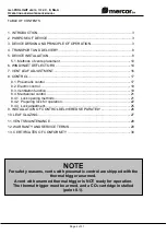 Preview for 2 page of mercor mcr-PROLIGHT C Operation And Maintenance Manual