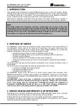 Preview for 3 page of mercor mcr-PROLIGHT C Operation And Maintenance Manual