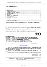 Предварительный просмотр 2 страницы mercor mcr R0424-1 Operation And Maintenance Manual