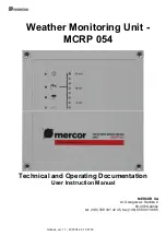 Предварительный просмотр 1 страницы mercor MCRP 054 User Instruction Manual