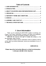 Предварительный просмотр 2 страницы mercor MCRP 054 User Instruction Manual