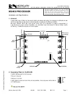 Mercury Security MS-I8S Installations And Specifications preview