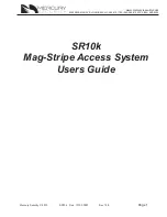 Mercury Security SR10k User Manual предпросмотр