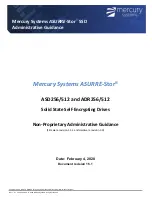 Предварительный просмотр 1 страницы Mercury Systems ASURRE-Stor ADR256 Administrative Guidance