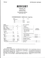 Mercury 1960 Merc 60 Service Data preview