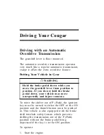 Предварительный просмотр 166 страницы Mercury 1996 Cougar Owner'S Manual