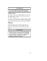 Preview for 89 page of Mercury 1997 Cougar Manual