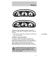 Предварительный просмотр 77 страницы Mercury 1997 Sable Owner'S Manual