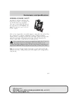 Предварительный просмотр 207 страницы Mercury 2005 Sable Owner'S Manual