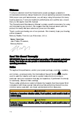 Preview for 3 page of Mercury 250 XS OptiMax Operation, Maintenance & Installation Manual