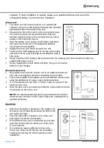 Preview for 2 page of Mercury 350.005UK User Manual