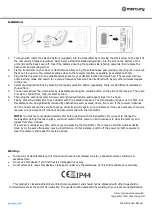 Предварительный просмотр 2 страницы Mercury 350.315UK User Manual