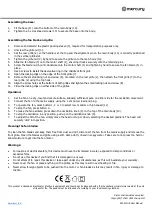 Предварительный просмотр 2 страницы Mercury 450.001UK User Manual