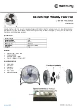 Предварительный просмотр 1 страницы Mercury 450.009UK User Manual