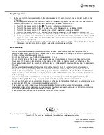 Предварительный просмотр 2 страницы Mercury 450.010UK User Manual