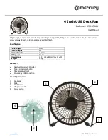 Предварительный просмотр 1 страницы Mercury 450.050UK User Manual