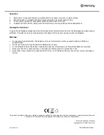 Предварительный просмотр 2 страницы Mercury 450.050UK User Manual