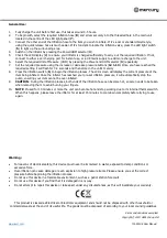 Preview for 2 page of Mercury 710.350UK User Manual