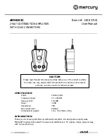 Mercury AMHG02C User Manual предпросмотр