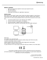 Предварительный просмотр 2 страницы Mercury AMHG02C User Manual