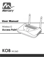 Mercury KOB WL560 User Manual предпросмотр