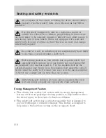 Preview for 118 page of Mercury Mountaineer 2001 Owner'S Manual